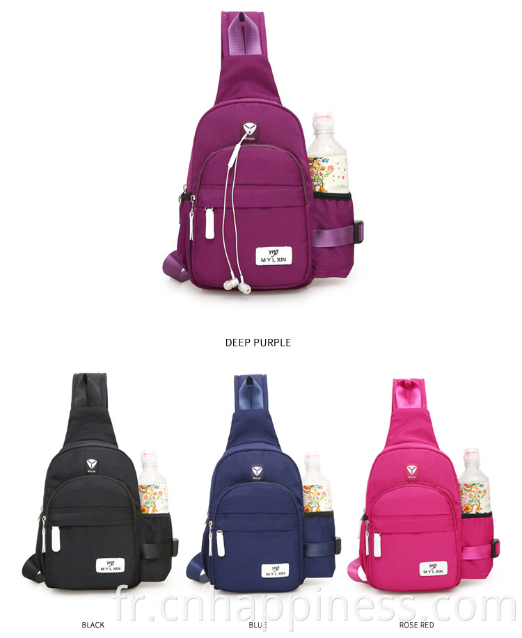 2020 Tendances Voyage du sac d'épaule violet Bagpack neutre